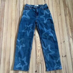 Hollister Curvy Ultra High-Rise Dad Jeans Blue Star 9R W29 L31 Stretch Y2K Retro